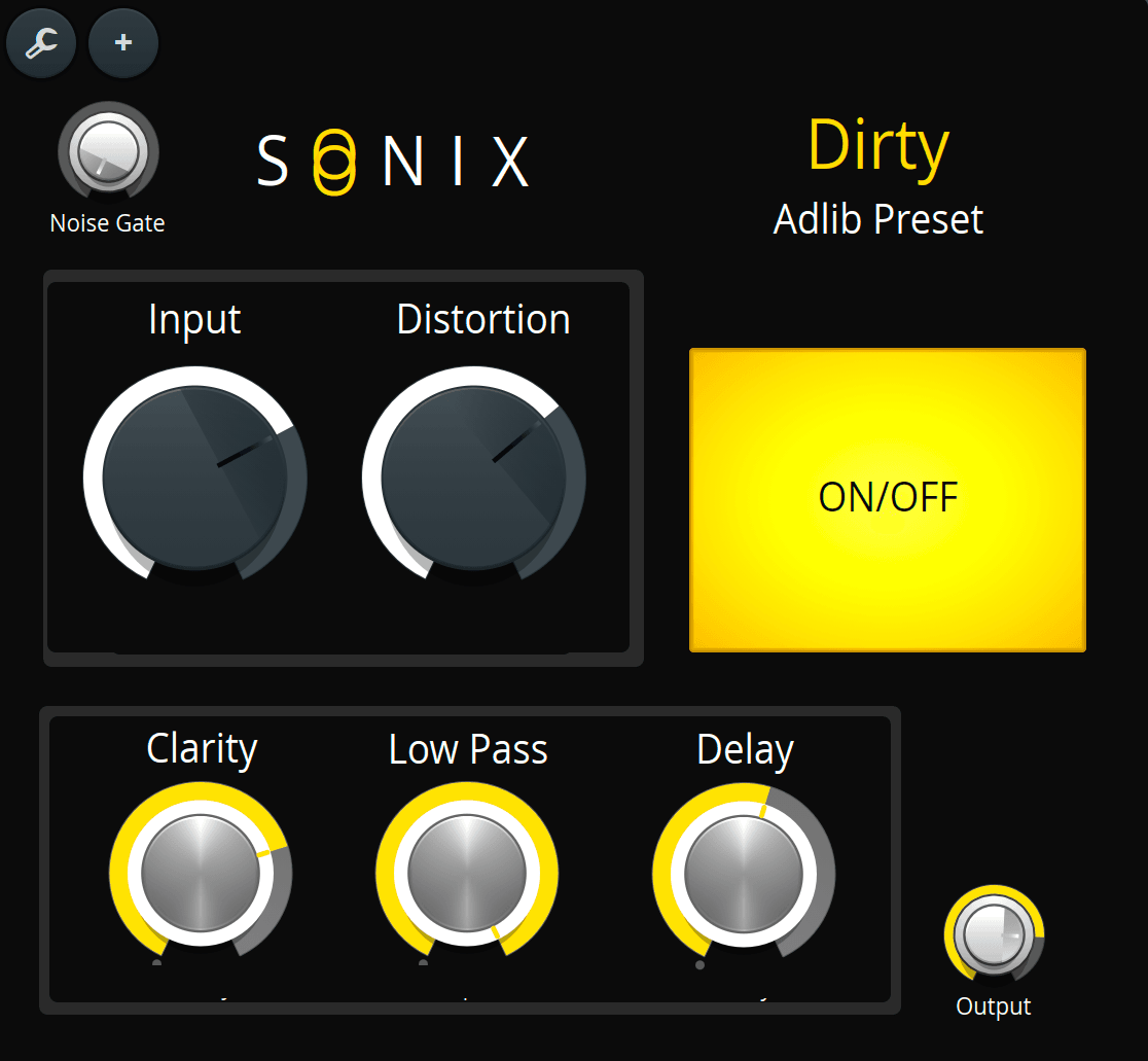 Dirty Adlib preset interface