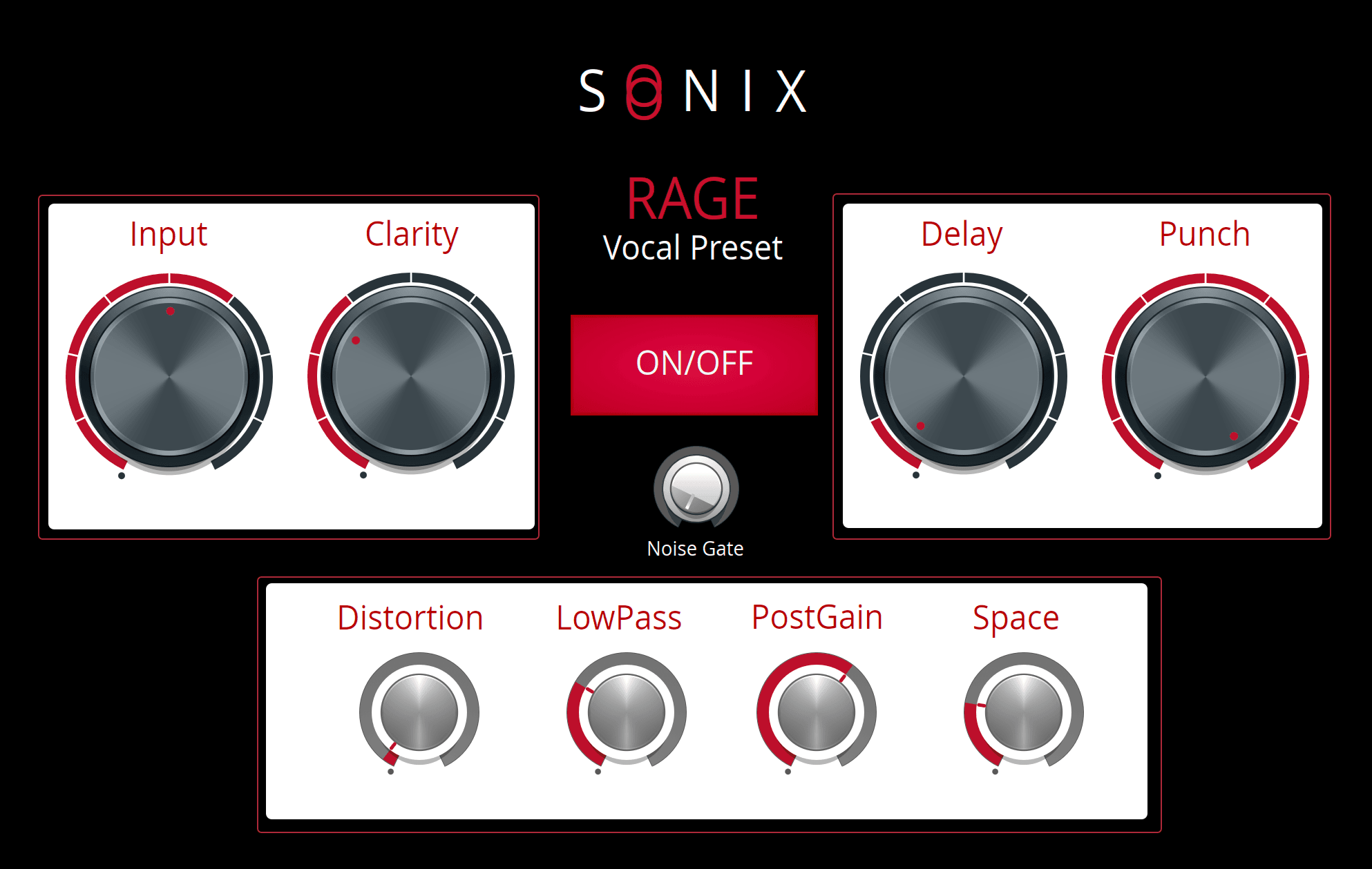 Rage vocal preset interface