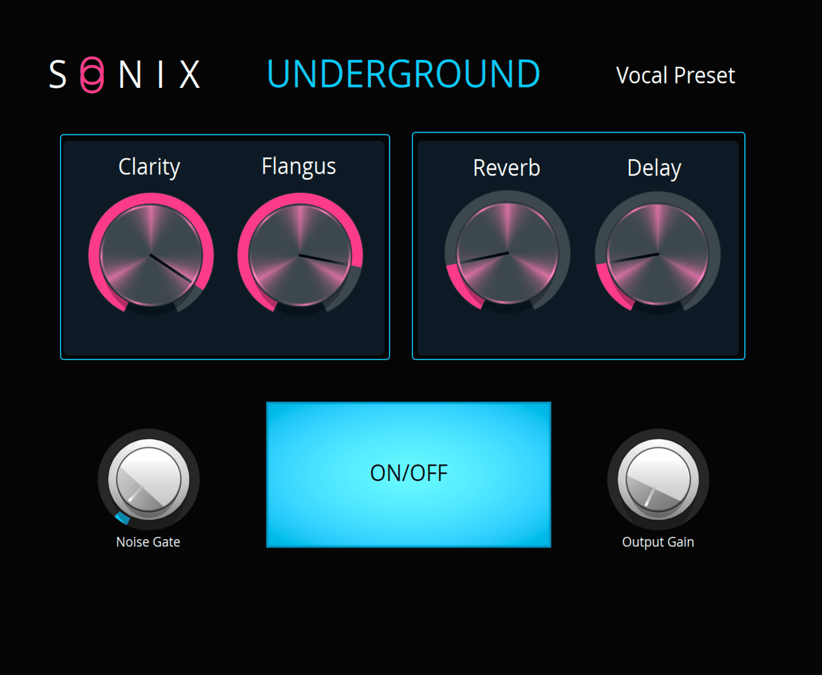 Underground vocal preset interface